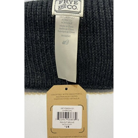 Frye & Co. NWT Cable Knit Beanie w/Cuff Black Hat Cap-OSFM-MSRP-$28 - Picture 5 of 12